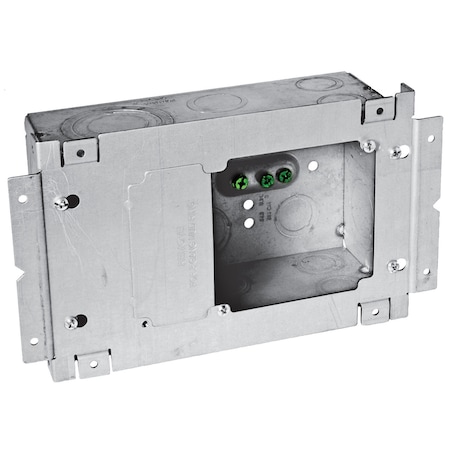 HUBBELL WIRING DEVICE-KELLEMS Wall Boxes, Data Box, 3-Gang, Large Data Box, With Cover HBL263